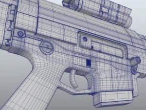 oblivion rifle 3D Model