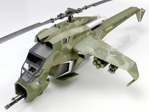 Prototipo di elicottero d'assalto Modello 3D