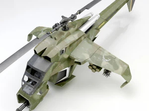 헬리콥터 공격 프로토타입 3D 모델