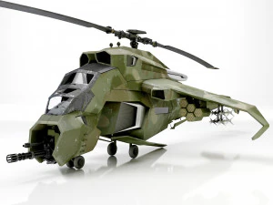 헬리콥터 공격 프로토타입 3D 모델
