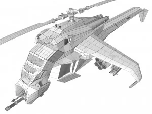 헬리콥터 공격 프로토타입 3D 모델