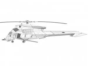 헬리콥터 공격 프로토타입 3D 모델
