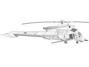 헬리콥터 공격 프로토타입 3D 모델