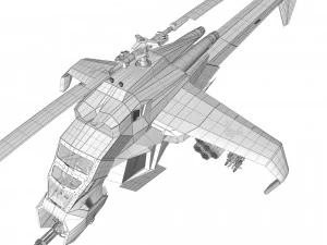 헬리콥터 공격 프로토타입 3D 모델