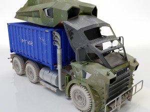 Heavy military truck 3D Model