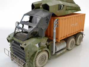 Heavy military truck 3D Model