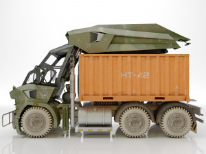 Heavy military truck 3D Model
