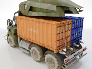 Heavy military truck 3D Model