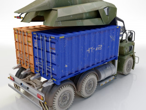 Heavy military truck 3D Model