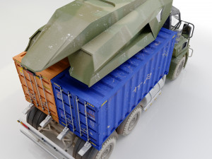 Heavy military truck 3D Model