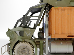 Heavy military truck 3D Model