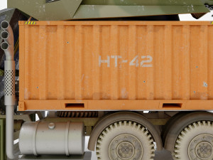 Heavy military truck 3D Model
