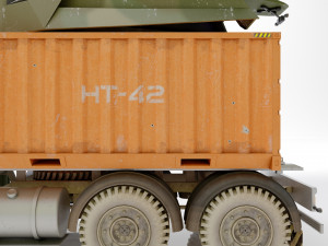 Heavy military truck 3D Model