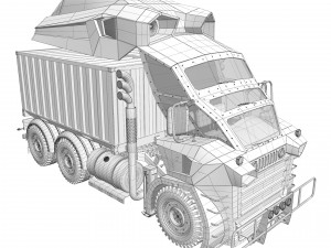 Heavy military truck 3D Model
