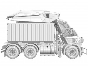 Heavy military truck 3D Model