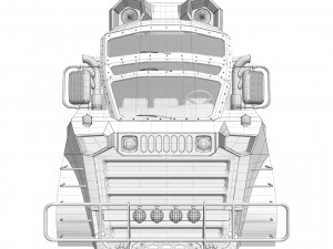 Heavy military truck 3D Model
