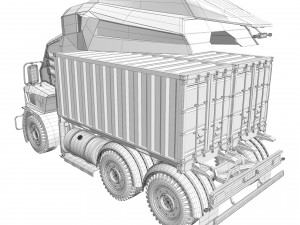 Heavy military truck 3D Model
