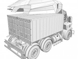 Heavy military truck 3D Model
