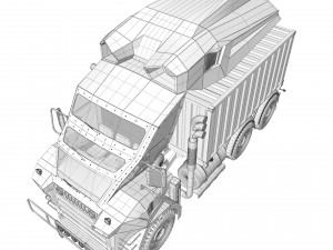 Heavy military truck 3D Model