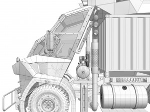Heavy military truck 3D Model