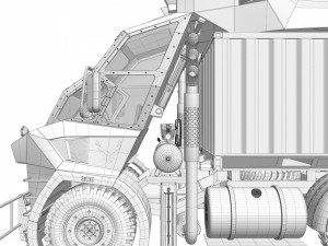 Heavy military truck 3D Model