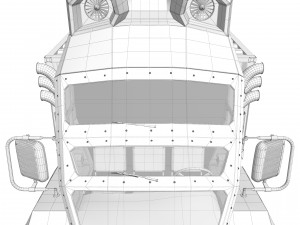 Heavy military truck 3D Model