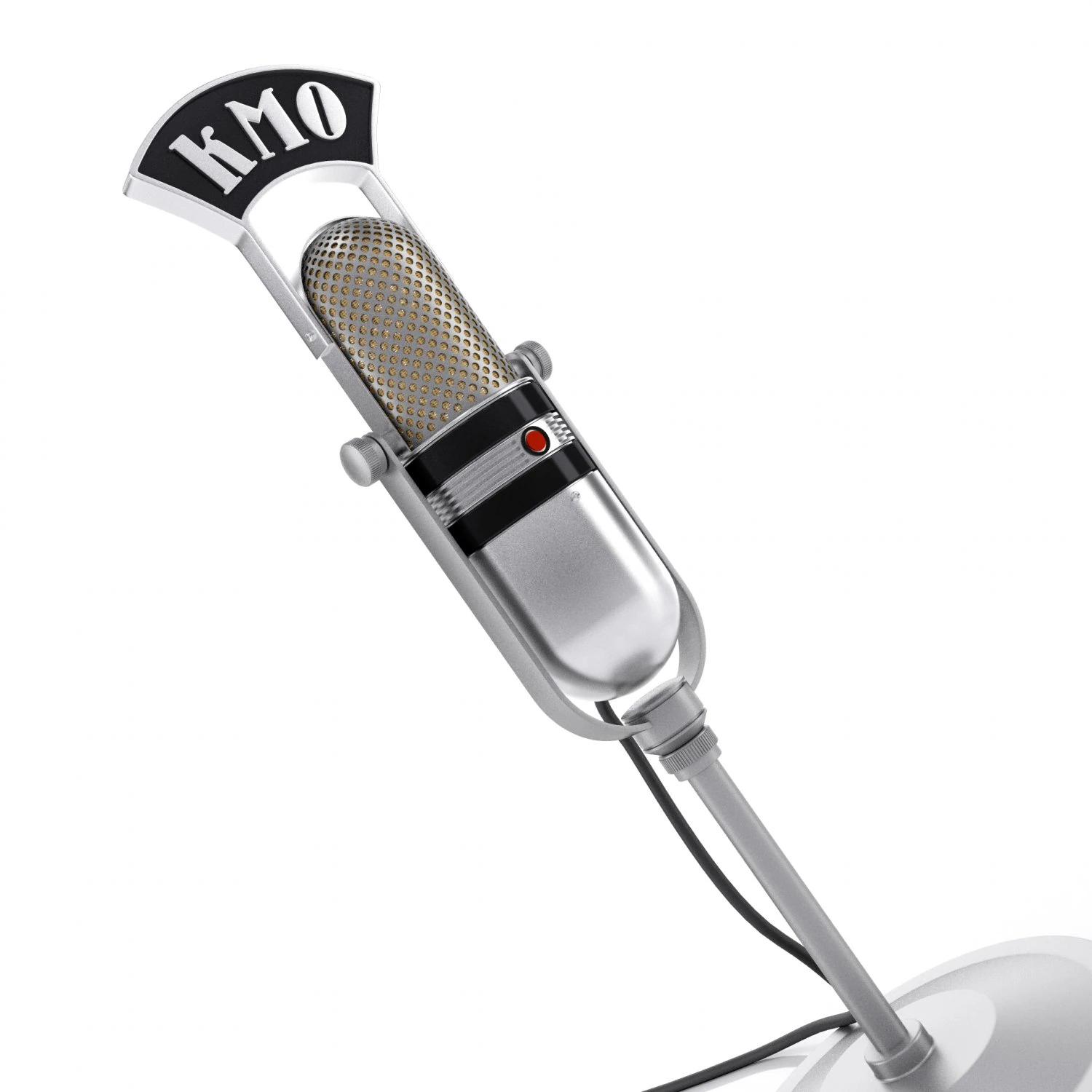 Microphone vintage kmo 3D Model .c4d .max .obj .3ds .fbx .stl .blend