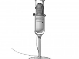 Microphone vintage kmo Model 3D