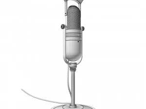 Microphone vintage kmo 3D Model