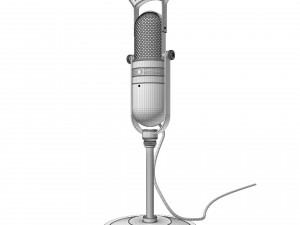 Microphone vintage kmo Model 3D