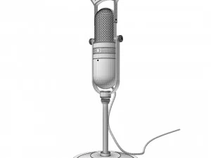 Microphone vintage kmo 3D Model