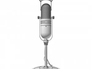Microphone vintage kmo 3D Model