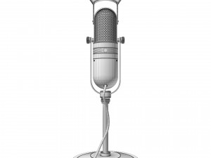 Microphone vintage kmo Model 3D