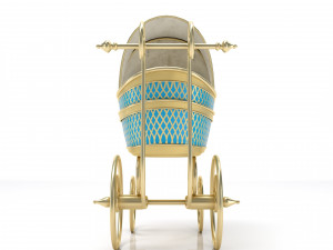 Baby pram retro Model 3D