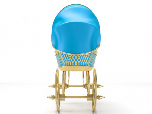 Baby pram retro Model 3D