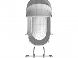 Baby pram retro Model 3D