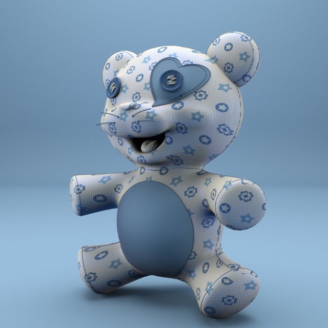 puppet bear 3D 模型 .c4d .max .obj .3ds .fbx .stl .blend 