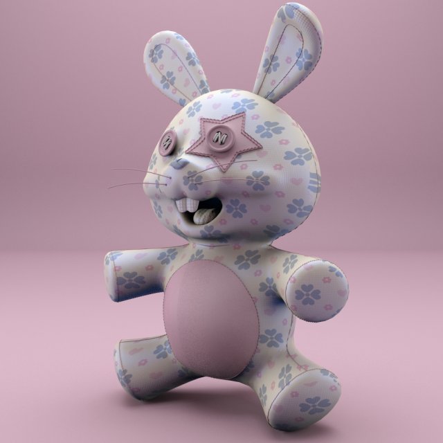 puppet rabbit 3D Модель .c4d .max .obj .3ds .fbx .stl .blend 