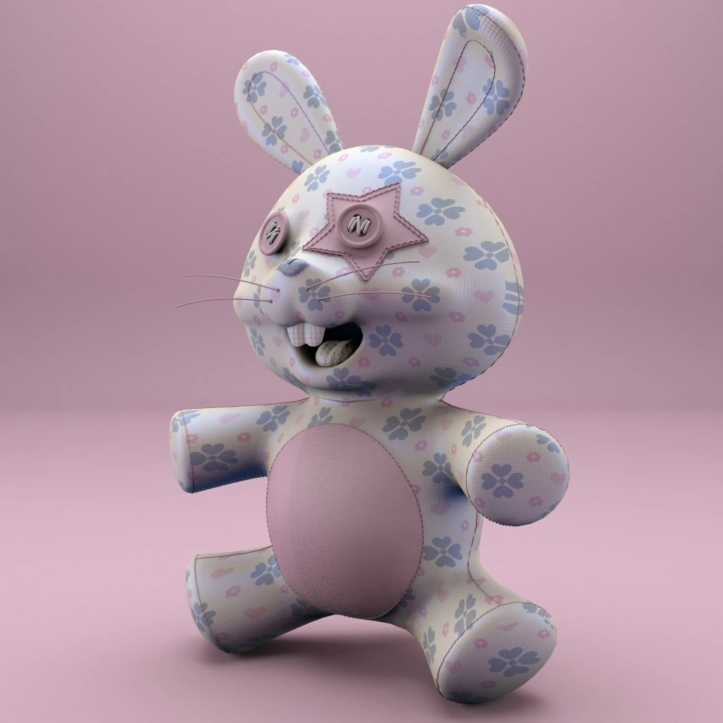 puppet rabbit 3D Model .c4d .max .obj .3ds .fbx .stl .blend 