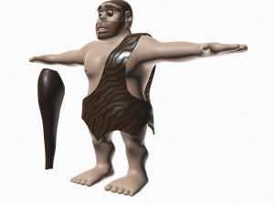 caveman cartoon Modello 3D