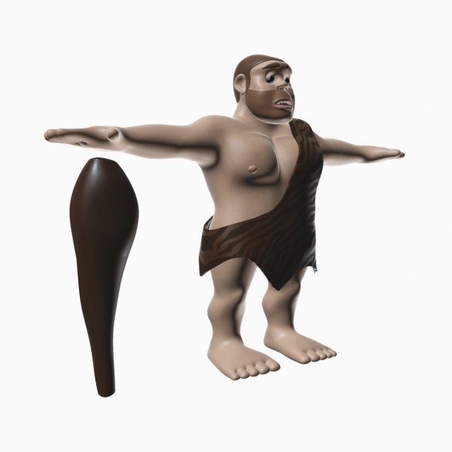 caveman cartoon Modello 3D .c4d .max .obj .3ds .fbx .stl .blend 