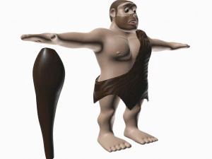 desenho animado do homem das cavernas Modelo 3D