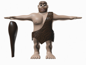 caveman cartoon Modello 3D