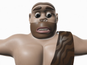 caveman cartoon Modello 3D