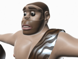 caveman cartoon Modello 3D