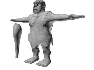 caveman cartoon Modello 3D