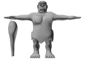 caveman cartoon 3D Model