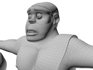 caveman cartoon Modello 3D