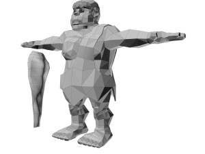 caveman cartoon Modello 3D