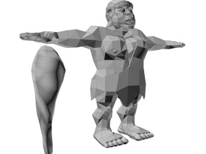 caveman cartoon Modello 3D